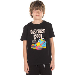 District75 Παιδικό T-Shirt Κοντομάνικο Μαύρο 123KBSS-677-071