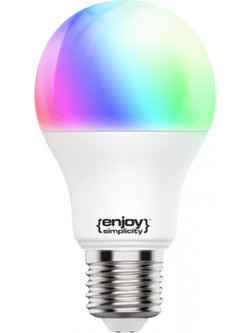 Λαμπτήρας Smart WI-FI+BLE RGBW+CCT A60 LED 9.2W E27 2700-6500K 806LM Enjoy EL902001