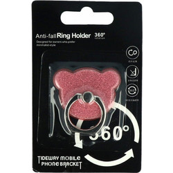 RING HOLDER 360o ΑΡΚΟΥΔΑΚΙ ΜΕ GLITTER - ΡΟΖ ΧΡΥΣΟ