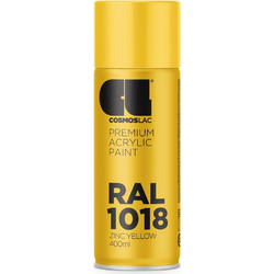 Cosmoslac Premium Acrylic Paint Σπρέι Βαφής Zinc Yellow RAL1018 Gloss 400ml