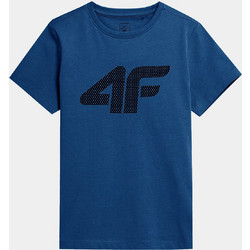 4F Παιδικό T-Shirt Κοντομάνικο Πετρόλ HJL22-JTSM002-32S