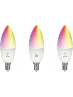 Deltaco Smart Home Λάμπα LED E14 WiFI 5W RGB dimmable Λευκή Σετ 3 τμχ 220-240V SH-LE14RGB-3P