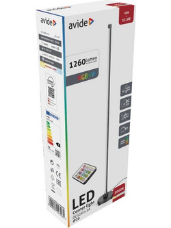 Avide LED Φωτιστικό Δαπέδου Γωνίας RGB + W με με Αισθητήρα Μουσικής
