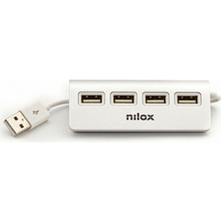 Nilox NXHUB04ALU2 USB Hub 2.0 USB-A με 4 Θύρες USB-A
