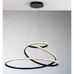 LUCE LED-COASTER-S-NER Κρεμαστό Φωτιστικό Οροφής Μονόφωτο LED Μαύρο