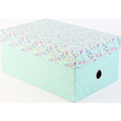 Συρταροθήκη Ancor Blog Κουτί Αποθήκευσης Βάση με Καπάκι Λουλούδια και Πεταλούδες ΜxΠxY 31x21x14 105759