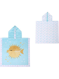 FlapJackKids Jellyfish Παιδικό Πόντσο Θαλάσσης Γαλάζιο 61x61cm FJKCU562