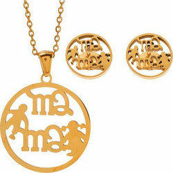 Medisei Dalee Jewels Σετ Κολιέ Σκουλαρίκια Από Ατσάλι Μαμά, 1τμχ