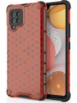 Hurtel Honeycomb Back Cover Red (Samsung Galaxy A42 5G)