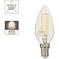 XANLITE ΛΑΜΠΤΗΡΑΣ LED FILAMENT Ε14 4W 4000Κ 470LM