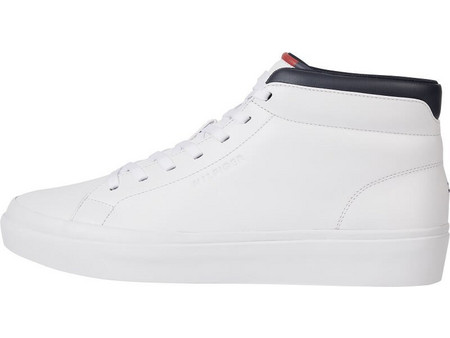 Tommy Hilfiger Ανδρικά Μποτάκια Δερμάτινα Λευκά FM0FM04172-YBR