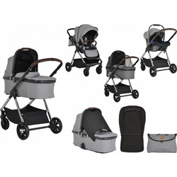 Cangaroo Empire Καρότσι Μωρού 3 σε 1 Light Grey