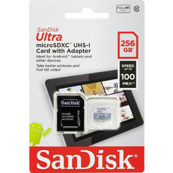 Sandisk Ultra microSDXC 256GB Class 10 UHS-I 100MB/s + Adapter