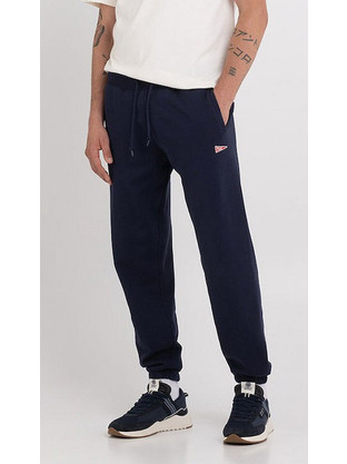 Franklin & Marshall Ανδρικό Παντελόνι Φόρμας Fleece με Λάστιχο Navy Μπλε JM1040.000.2000P01-219