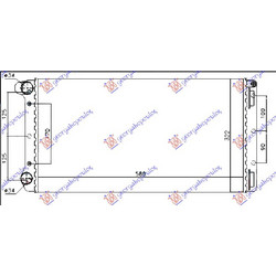Ψυγειο 1.9 Jtd (58x30.8x38) ΤΥΠ. Marelli (VALEO CLASSIC) Lancia Musa 03-13 - 033606365