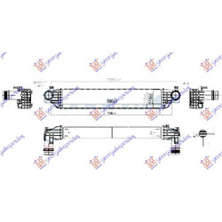 Ψυγειο Intercooler 1.4 Βενζινη - 1.6 Crd Πετρελαιο (580x110x64) Jeep Compass 16-22 - 176106200