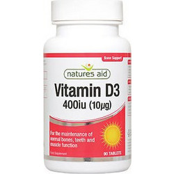 Natures Aid Vitamin D3 400iu 90 Ταμπλέτες