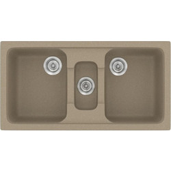 Sanitec Classic 325 Επικαθήμενος Νεροχύτης Γρανίτη Ματ Granite Taupe 97x51cm