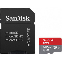 Sandisk microSDXC 512GB Class 10 U1 A1 UHS-I 120MB/s + Adapter