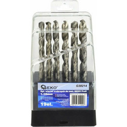Geko G38214 - Σετ Τρυπάνια Αέρος 1-10mm 19τμχ