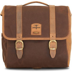 Βαλίτσα πλαϊνή Longride, 'Classic' waxed cotton saddlebag. Marron Brown