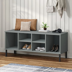 vidaXL Oslo Παπουτσοθήκη Ξύλινη Γκρι Μ106xΠ35xΥ45cm 350995