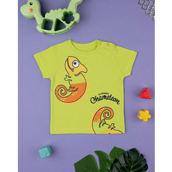 Βρεφικό T-Shirt Λαχανί με Χαμαιλέοντα για Αγόρι