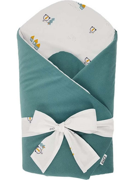 Ekokids Houses Κουβέρτα Αγκαλιάς Βαμβακερή 75x75 Κυπαρισσί