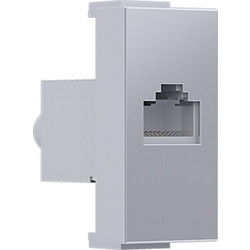 Acaelec Modys Πρίζα Δικτύου με Θωράκιση RJ45 CAT6 IP20 Ασημί (10101312443)