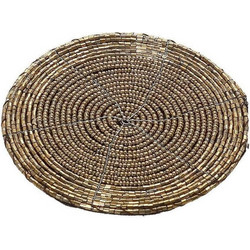 Σουβέρ YRA118K6 10cm Gold Espiel Polyester,Μέταλλο