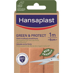 Hansaplast Green & Protect Αυτοκόλλητο Επίθεμα 100x6cm 1τμχ