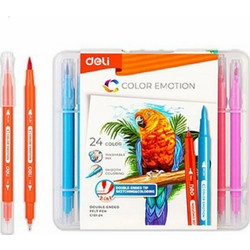 Deli Color Emotion Duo Μαρκαδόροι Ζωγραφικής Σετ 24 Χρώματα 231.009111