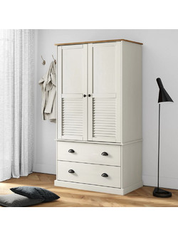 vidaXL Vigo Δίφυλλη Ντουλάπα Ρούχων Πεύκο 90x55x176cm 353164