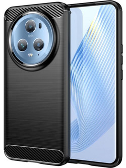 Techsuit Carbon Silicone - Θήκη Σιλικόνης Honor Magic5 Pro - Black (5949419064003)