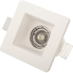 InLight Χωνευτό σποτ λευκό από γύψο 1XGU10 D:12cm (Χ0001)
