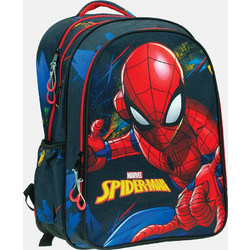 Gim Spider-Man Blue Net Σχολική Τσάντα Πλάτης Δημοτικού Μπλε Κόκκινη 337-04031
