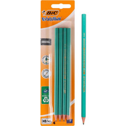 BIC Μολύβι Evolution HB πράσινο εξάγωνο 4τμχ 2168902762