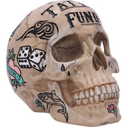 Coin Bank Skull Tattoo Fund