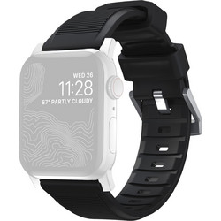 Nomad Rugged Λουράκι Σιλικόνης Black / Silver (Apple Watch 42 / 44 / 45 / 49mm)