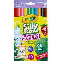 Crayola Silly Scents Μαρκαδόροι Ζωγραφικής Σετ 10 Χρώματα