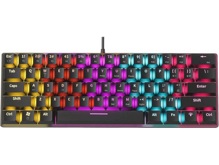Armaggeddon MKA-1C Neo Μηχανικό Gaming Πληκτρολόγιο 60% με Custom Brown Διακόπτες RGB Black