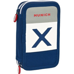 Safta Munich College Κασετίνα Γεμάτη με 2 Θήκες Μπλε 412374854