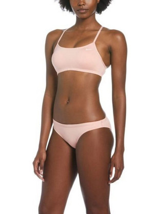 Nike Essential Racerback Set Αθλητικό Γυναικείο Μαγιό Bikini Set Μπεζ NESSA211-626