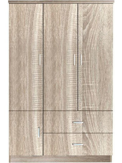 Woodwell Τετράφυλλη Ντουλάπα Ρούχων Sonoma 120x50x180cm E8385,2