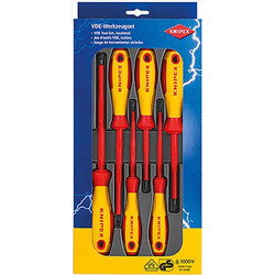 KNIPEX - Πακέτο 6 Κατσαβιδιών Ηλεκτρολόγου Με 1000V Μόνωση (002012V01)