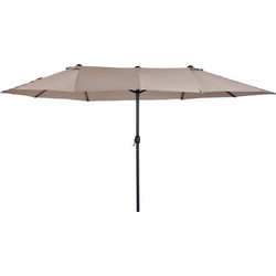 Outsunny Outdoor Double Canopy Umbrella, Ecr Καλυμμένη περιοχή: 4,6μ 84D-031V01CF