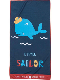 Greenwich Polo Club 3762 Παιδική Πετσέτα Θαλάσσης Microfiber Navy Μπλε 70x140cm