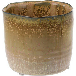 JK Home Decoration Κασπώ Πορσελάνινο Αντικέ Καφέ 11x11x10cm