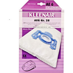 Kleenair AE-6 Σακούλες Σκούπας 5τμχ Συμβατές με Σκούπα AEG