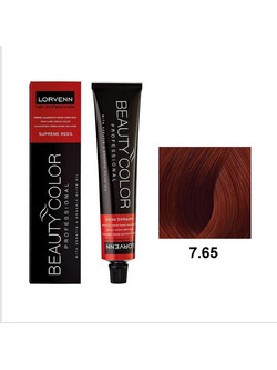 Lorvenn Beauty Color 7.65 Ξανθό Κόκκινο Ακαζού Μόνιμη Βαφή Μαλλιών 70ml